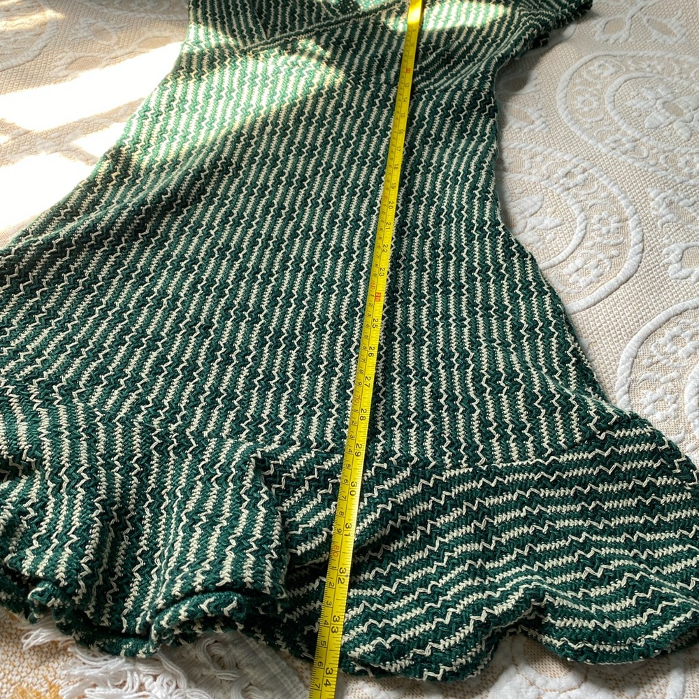 Miami Green and White Peplum Mini Dress - Picture 6 of 7